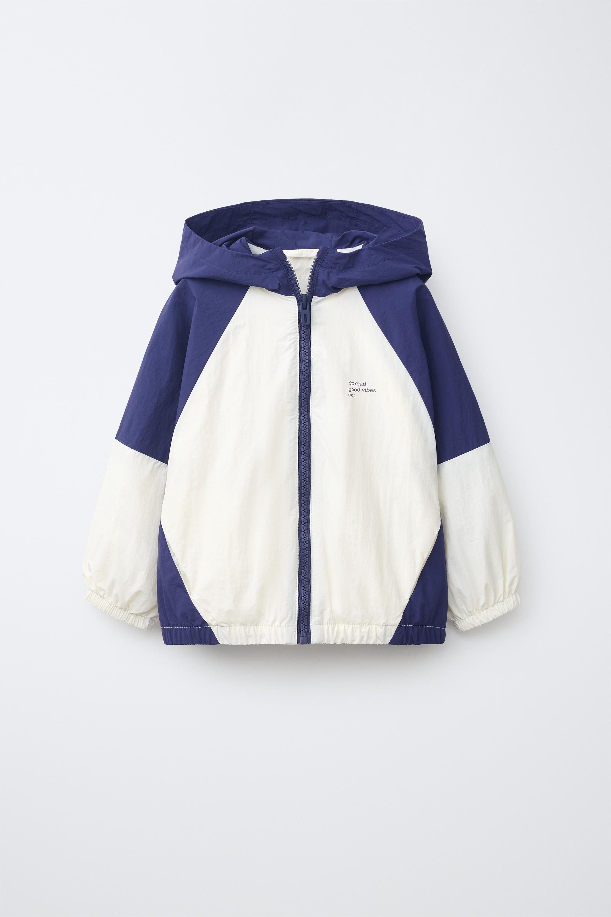 Детские куртки Zara LIGHTWEIGHT WATER REPELLENT COLORBLOCK RAINCOAT — фото 2
