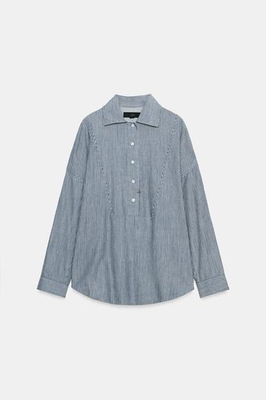 CAMISA RAYAS ZW COLLECTION - rayas de Zara