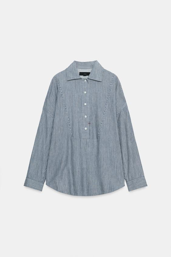 CAMISA RAYAS ZW COLLECTION - rayas de Zara - Imagen 0