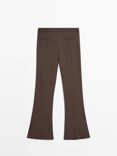 Zara Flared trousers with pocket - Brown - Image 0