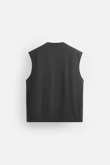 PRINTED & EMBROIDERED TANK TOP © OTIS KWAME KYE QUAICOE - Grey by Zara - Image 6