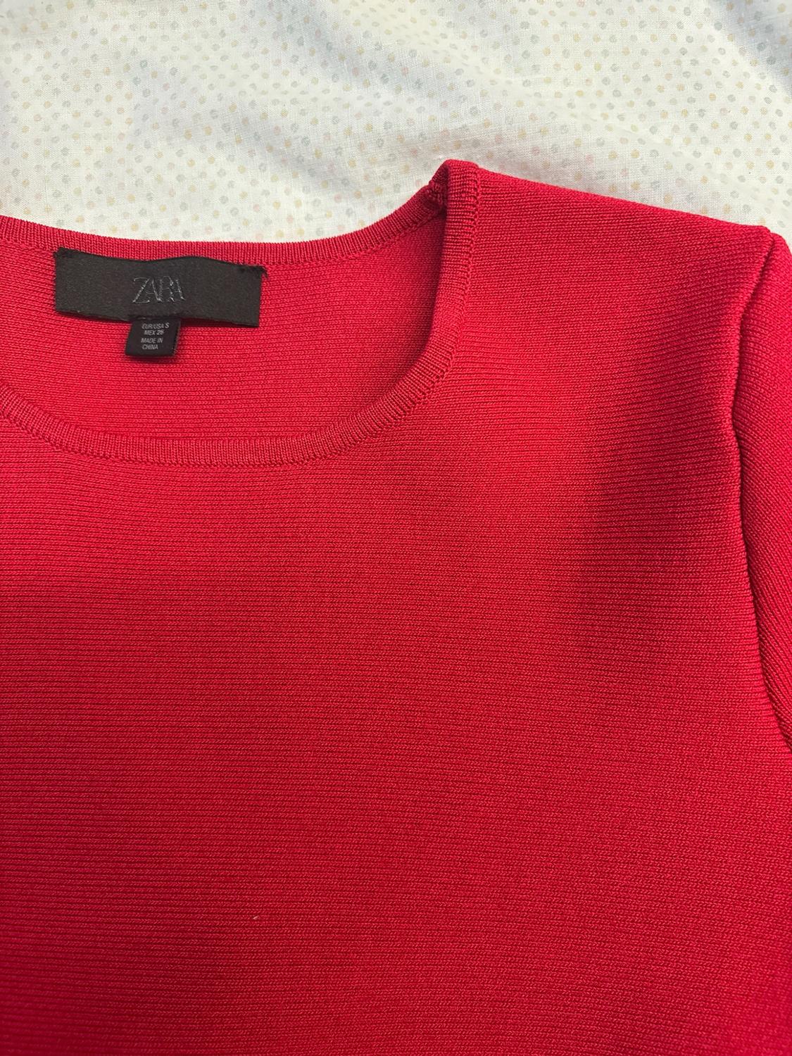 PLAIN KNIT PEPLUM TOP - Image 4