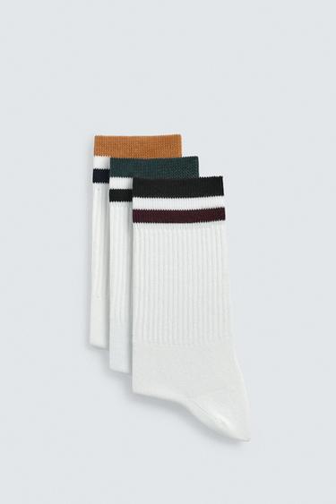 PACK OF 3 STRIPED SOCKS - various by Zara