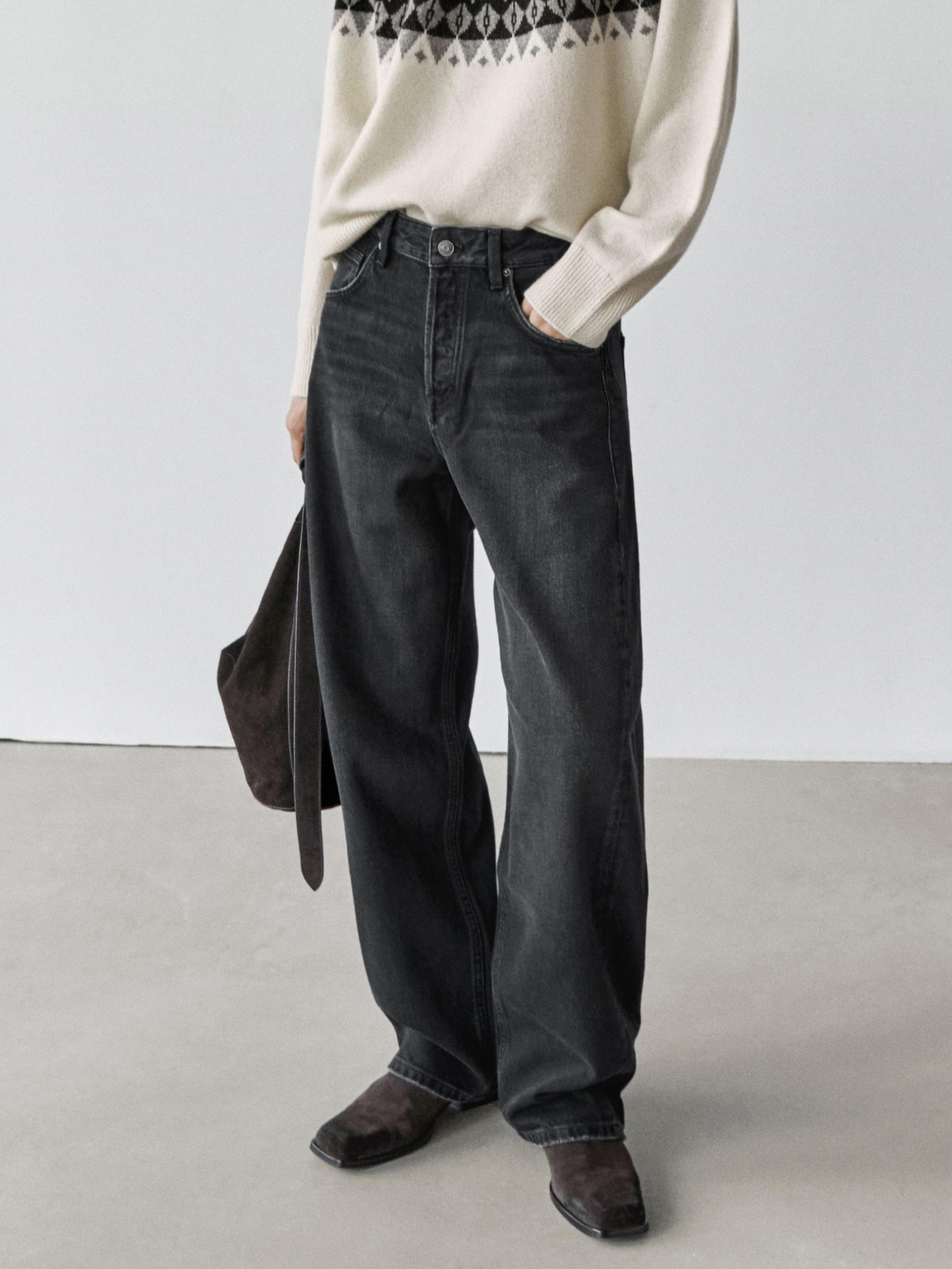 Mid-rise balloon fit jeans