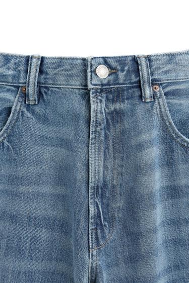Zara BAGGY FIT JEANS - Mid-blue
