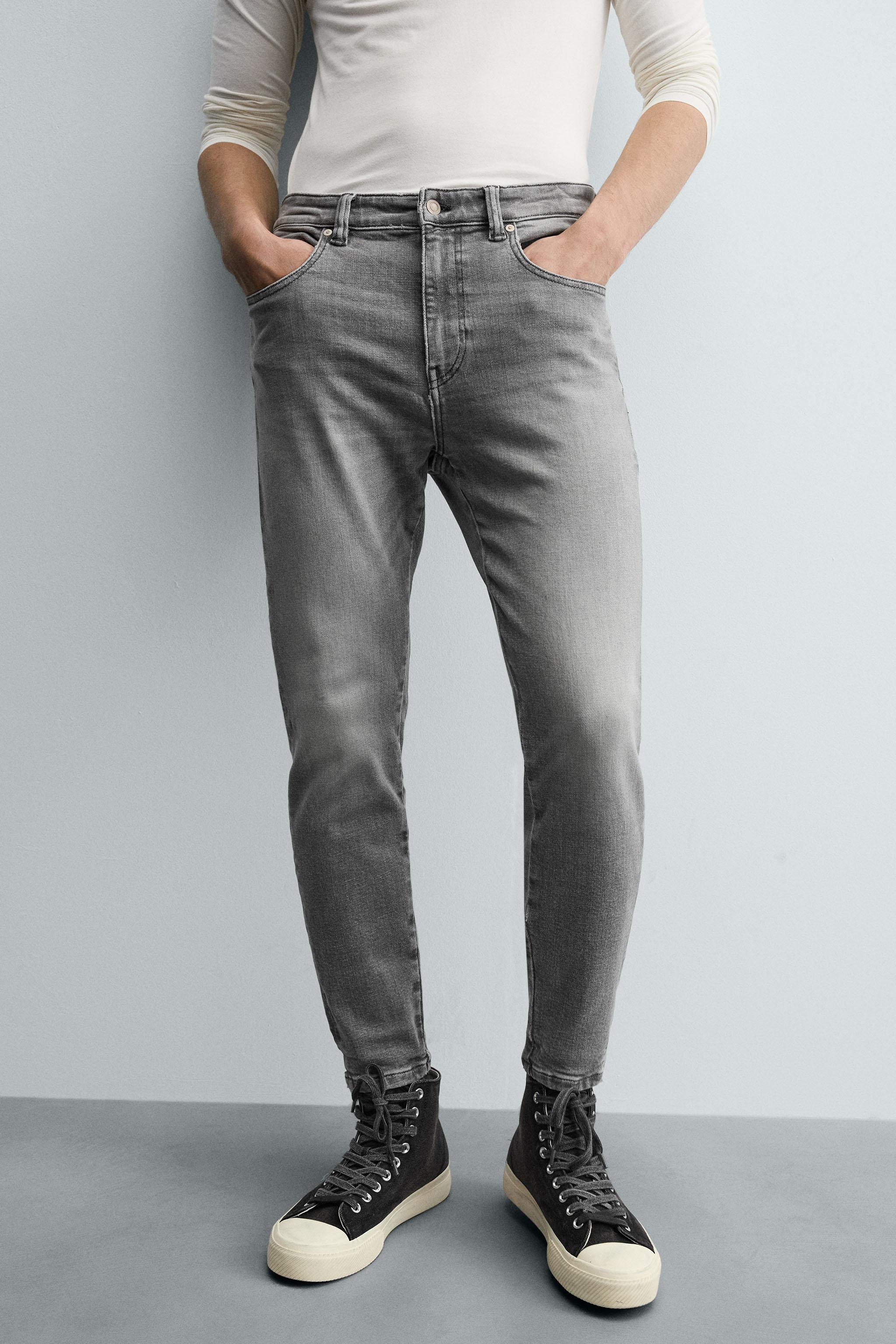 SKINNY CROPPED FIT JEANS - Black | ZARA New Zealand