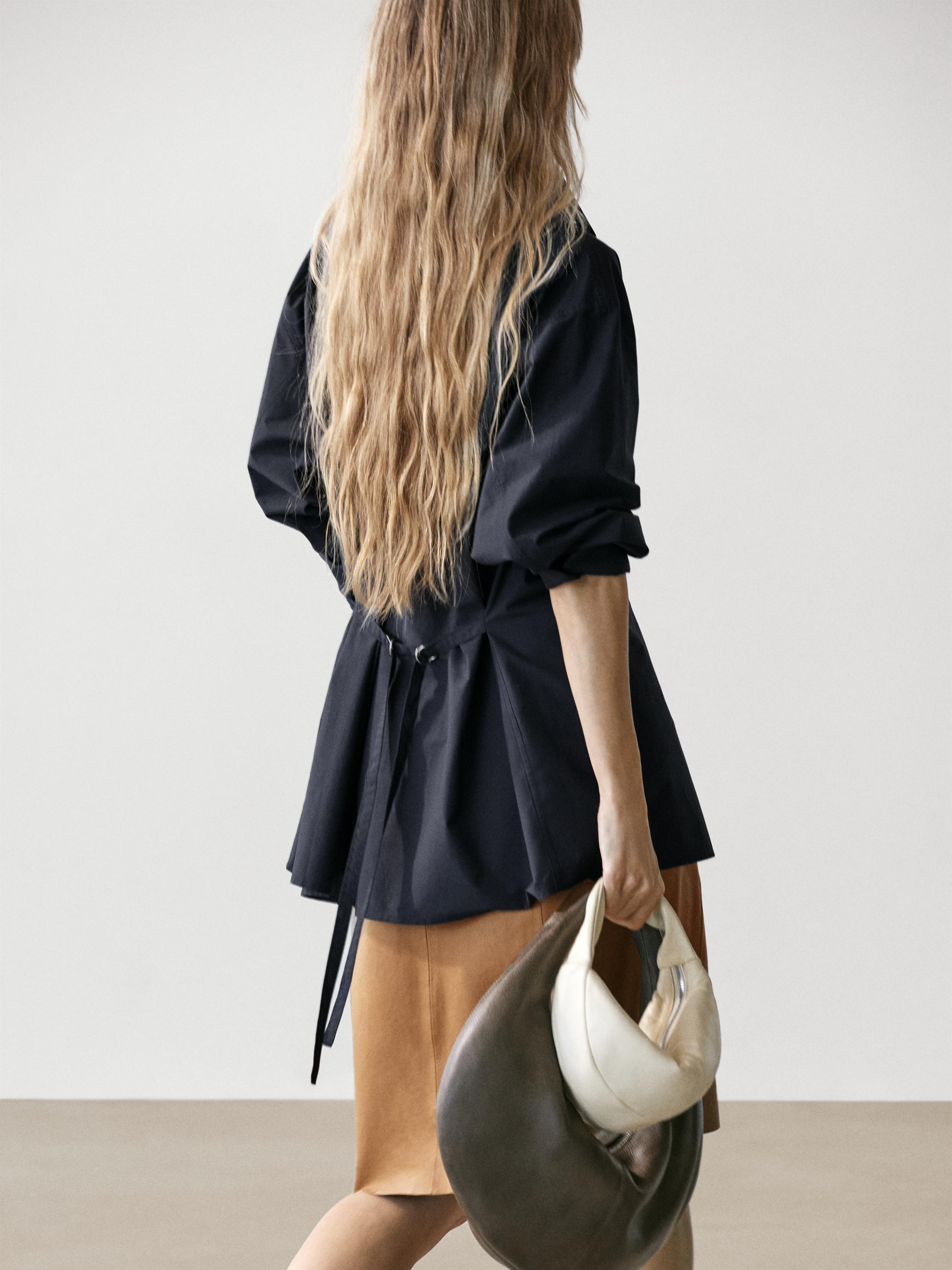 Cotton blend overshirt with pocket