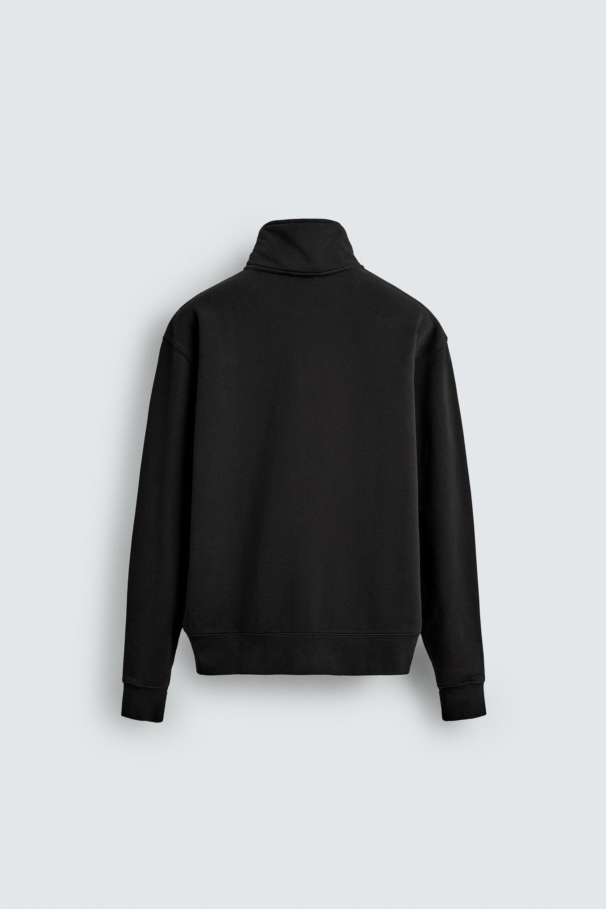 AARON LEVINE X ZARA QUARTER-ZIP SWEATSHIRT WITH TAPE DETAIL