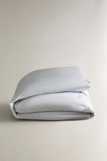 HOUSSE DE COUETTE ENFANT COTON LAPIN - Bleu de Zara - Image 4