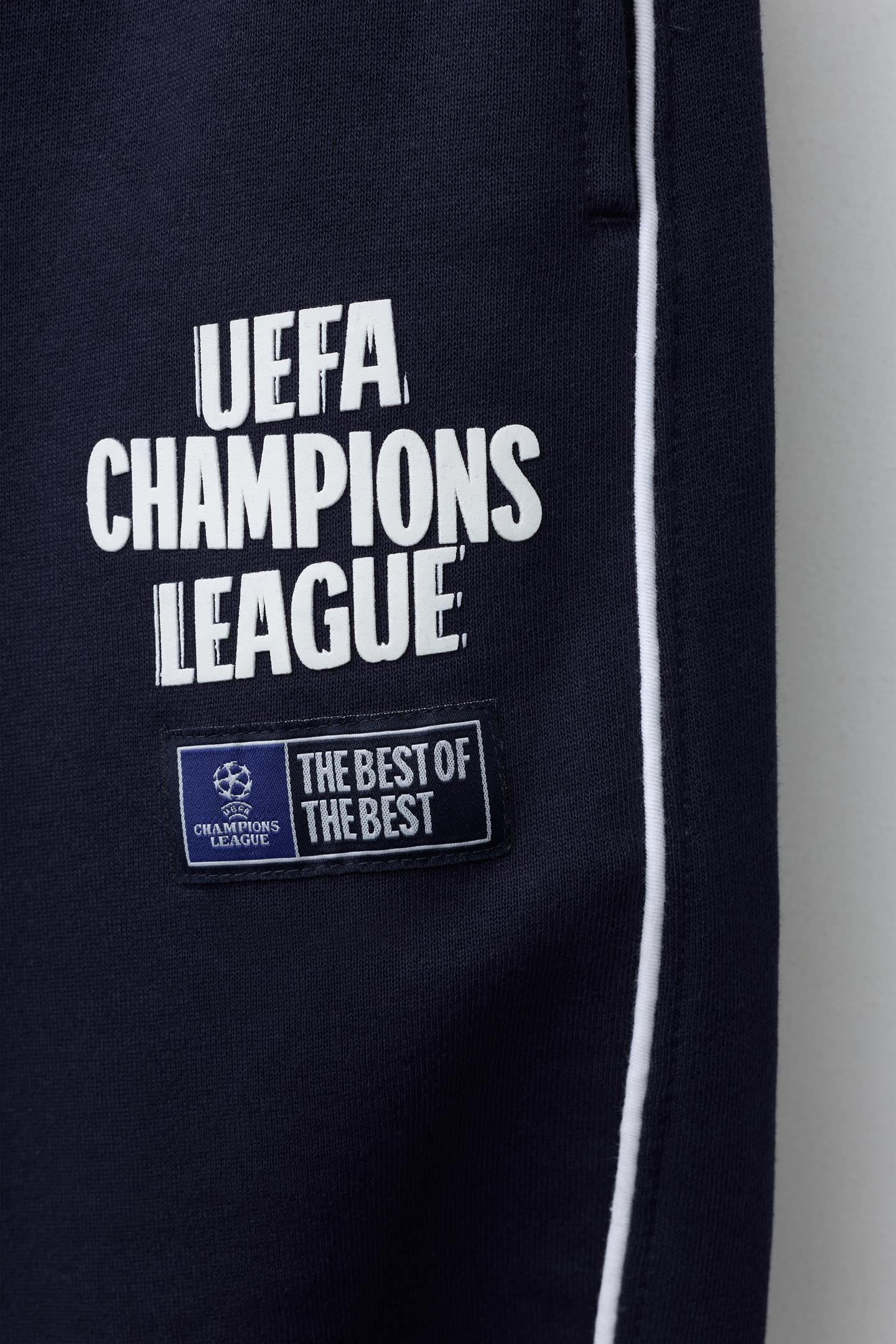 Детские брюки Zara UEFA Champions League® Barrel-Leg, цвет: Синий — фото 4