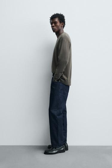 PULL BASIQUE À COL EN V - Marron de Zara - Image 3