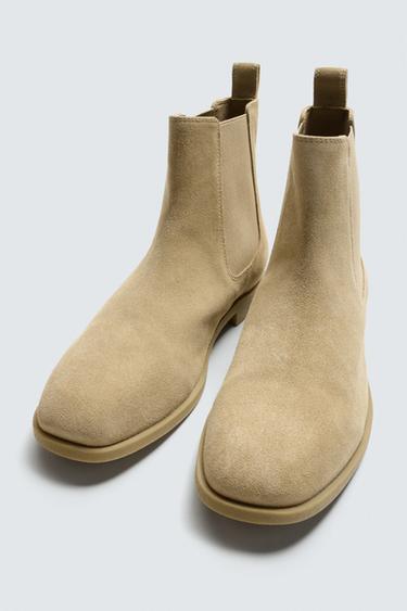 LEATHER CHELSEA BOOTS - Sand Brown by Zara - Image 5