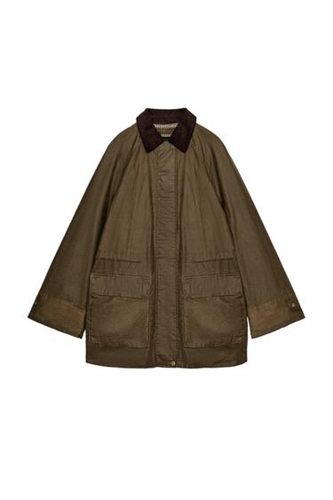 CHAQUETA ENCERADA CUELLO PANA ZW COLLECTION - Oliva de Zara