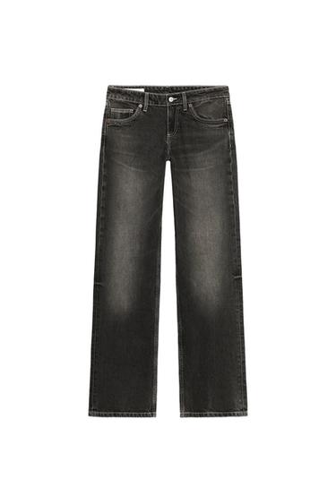 JEAN TRF WIDE LEG TAILLE BASSE - Marron de Zara