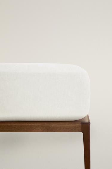 Zara WASHED LINEN FITTED SHEET | 11.8" THICK (160 GSM) - White