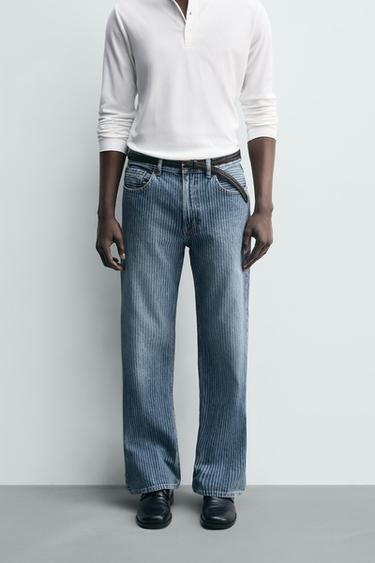 JEANS STRAIGHT FIT BOOTCUT ESTRUCTURA - Azul claro de Zara
