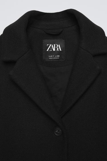 WOOL BLEND COAT - Black by Zara - Image 3