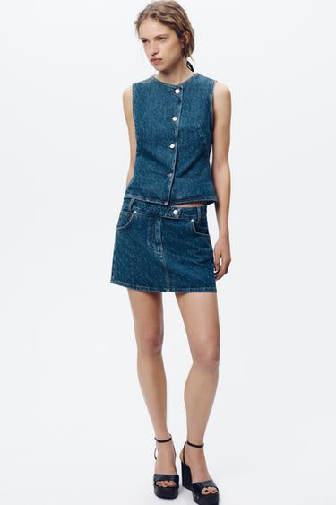 Z1975 DENIM MINI SKIRT - Mid-blue by Zara - Image 0