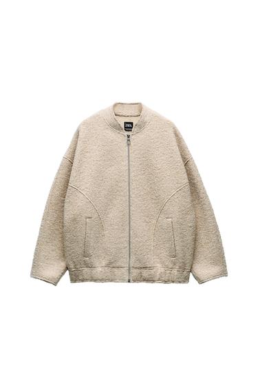BOUCLÉ OVERSIZE BOMBER JACKET