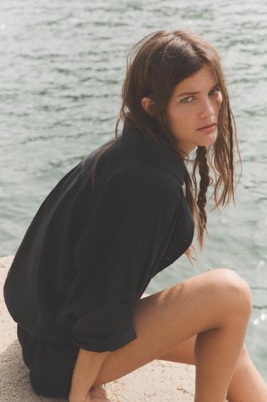 LYOCELL PLAYSUIT - Black by Zara - Image 4