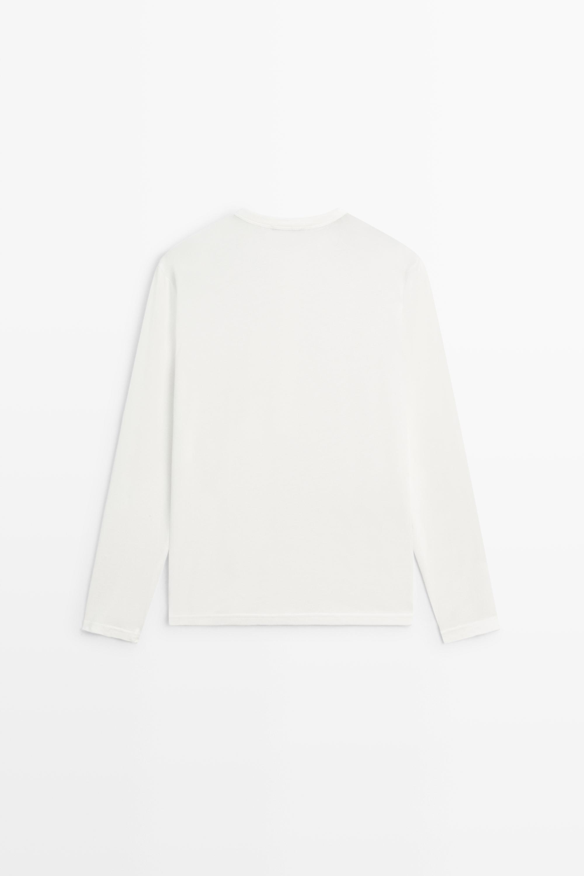 T-shirt manches longues 100 % coton