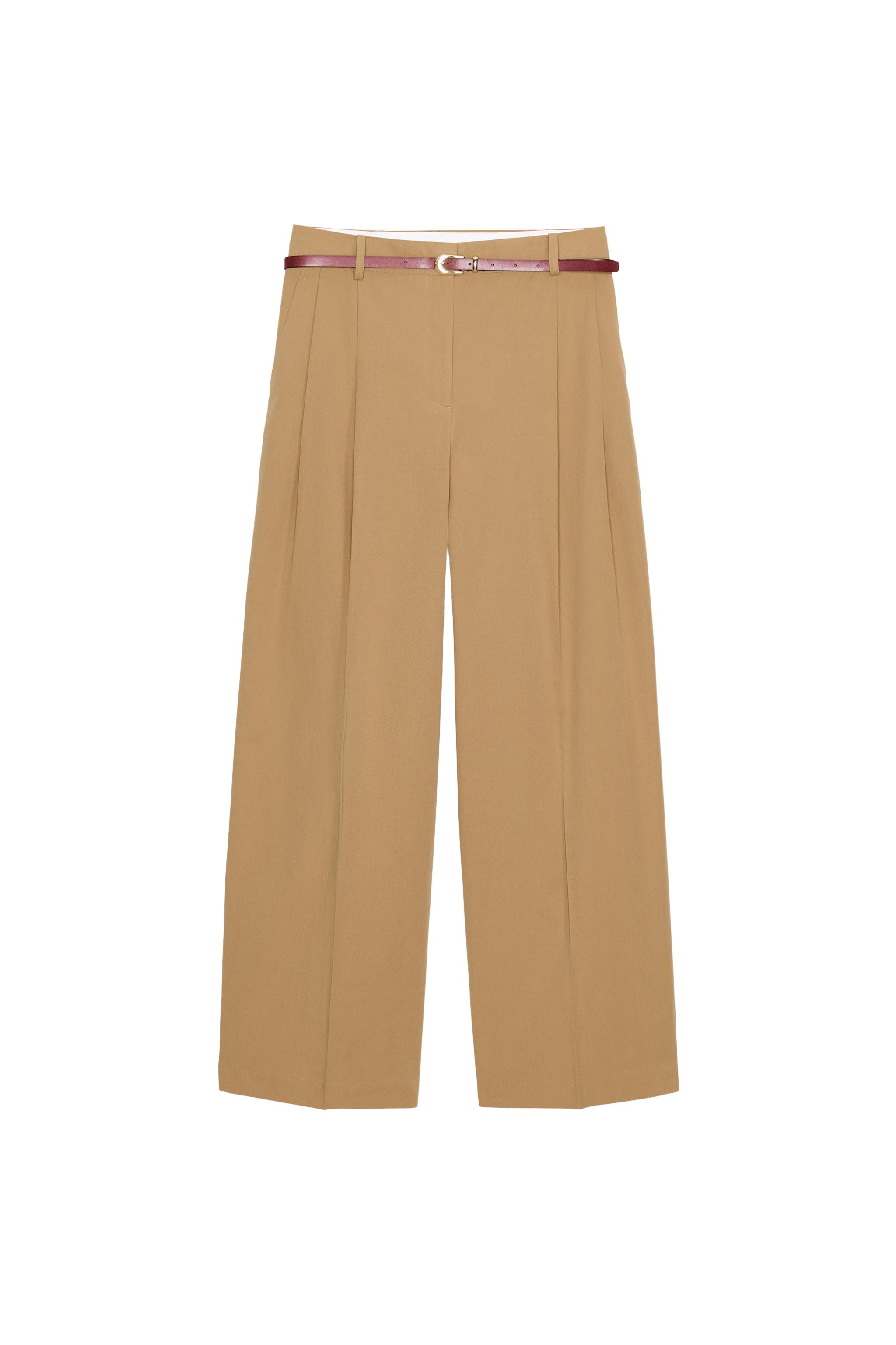TROUSERS WITH BELT AND DARTS
