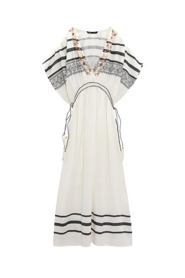 KAFTAN DRESS WITH BEADS