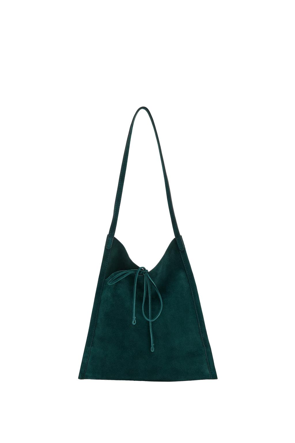 FLAT LEATHER MINI BAG WITH TIE CLOSURE - image 4
