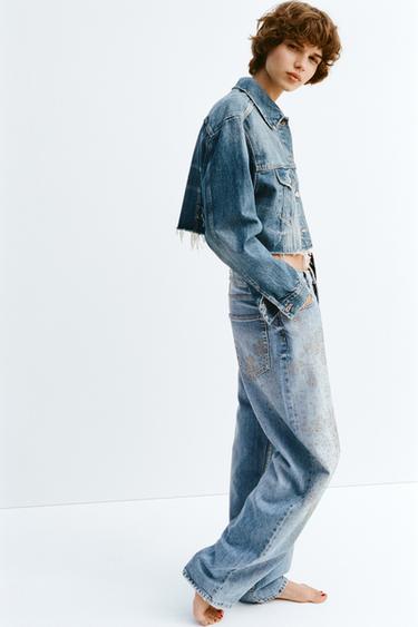 VESTE COURTE EN JEAN TRF - Bleu de Zara - Image 3
