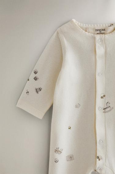 PRINTED NEWBORN BABY SET - Cream by Zara - Image 3