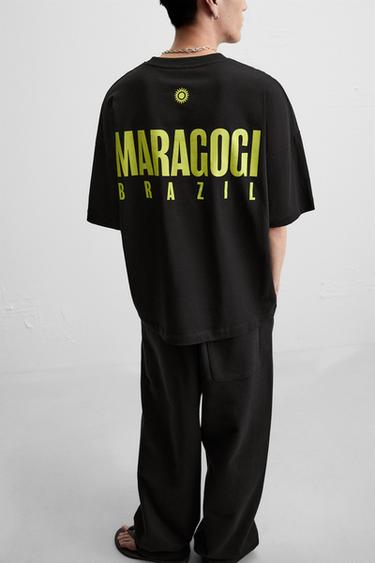 SLOGAN PRINT T-SHIRT - Black by Zara - Image 5