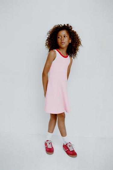 Zara CONTRAST MODAL DRESS - Pink