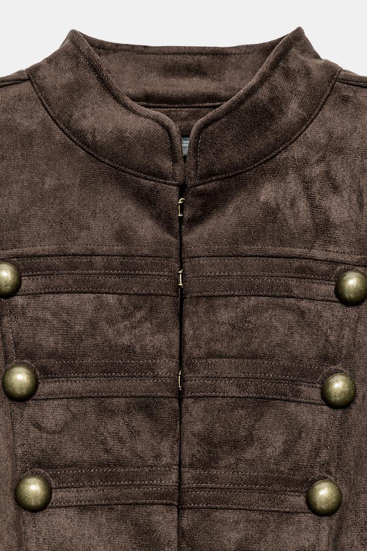 Chaqueta con botones tipo peplum 8