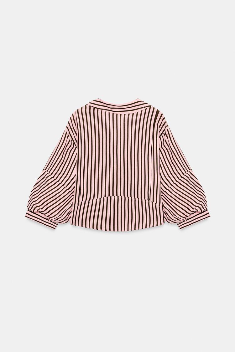 Camisa de manga abullonada a rayas 6