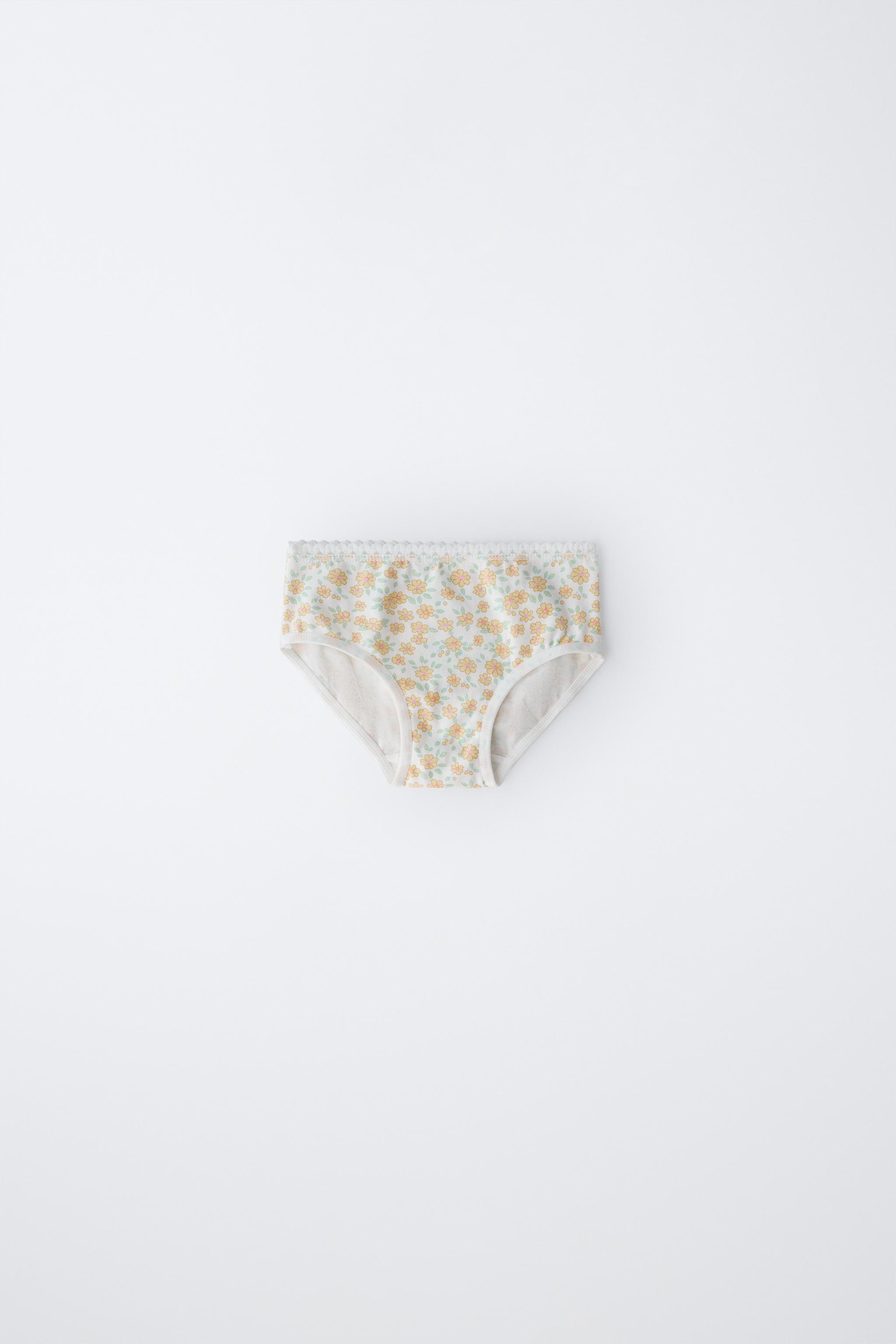 1 1/2-6 YEARS/ SIX-PACK OF FLORAL UNDERWEAR