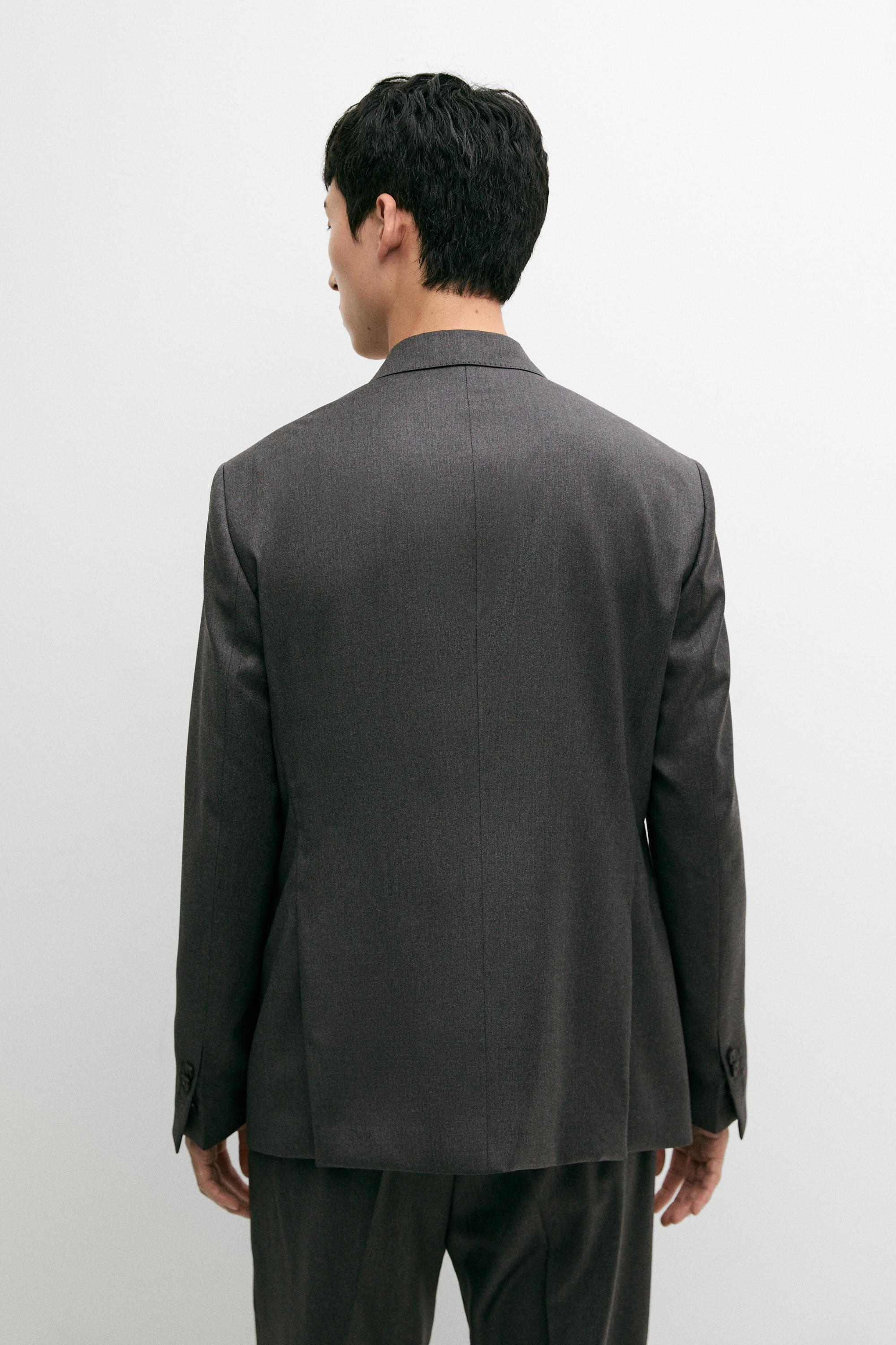 Blazer de costume croisé 100 % laine froide