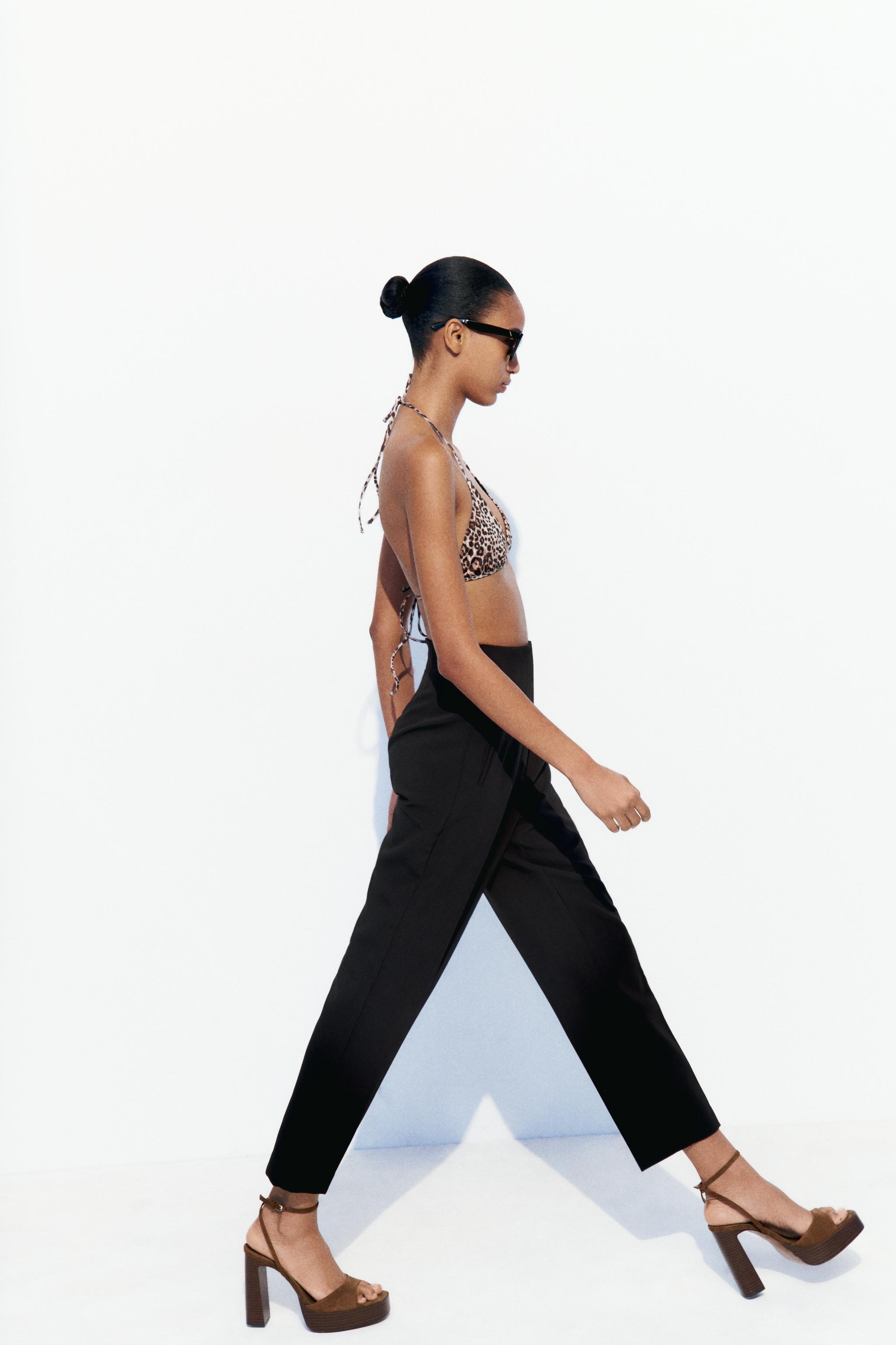 PANTS WITH A HIGH WAIST - Black | ZARA United States