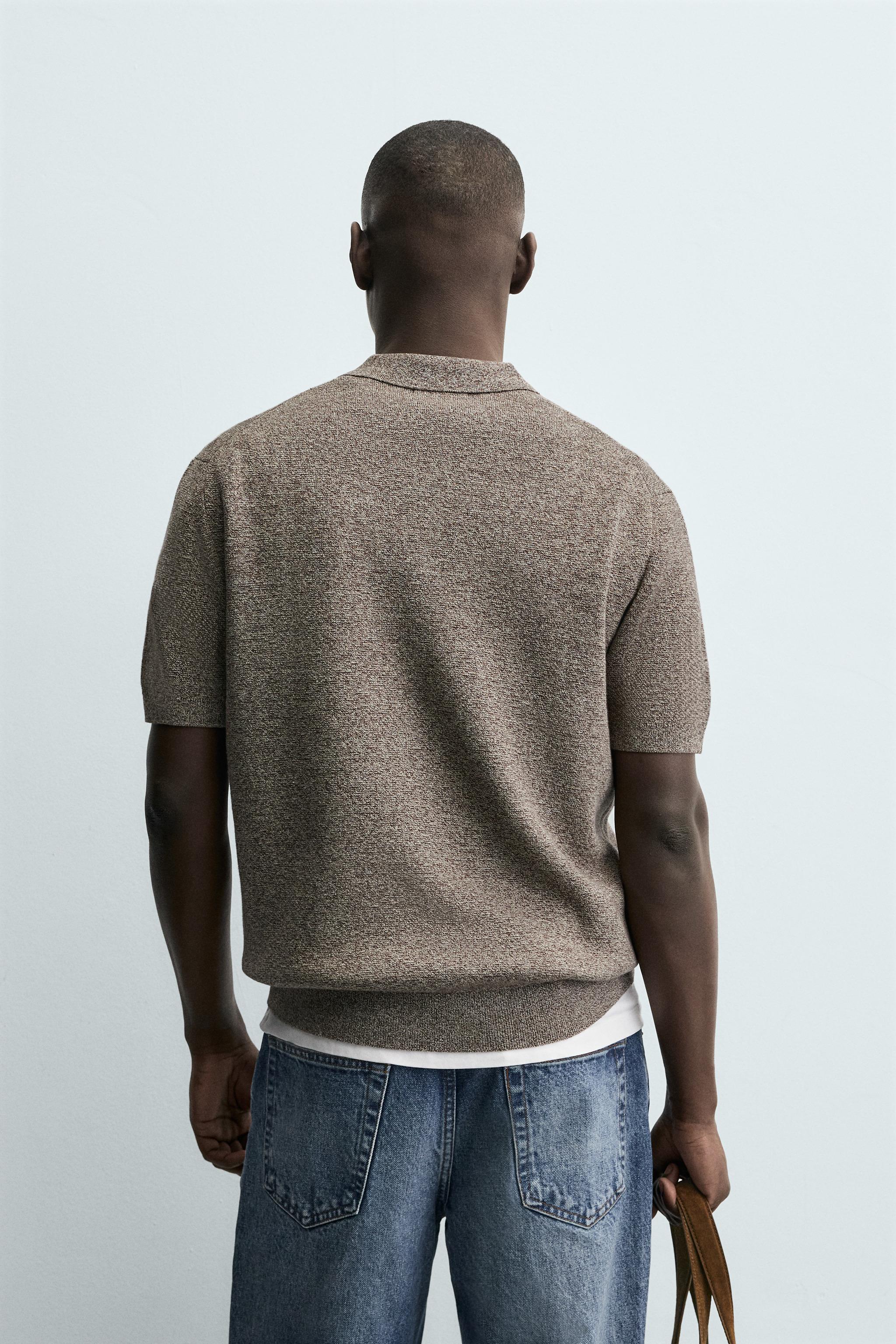 KNIT ZIP POLO SHIRT
