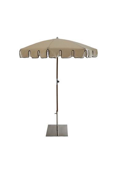 OMBRELLONE FRASSINO VIVO A CONTRASTO - Ecrù / Nero di Zara