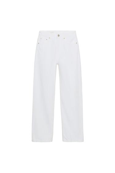 JEANS TRF MOM FIT TIRO ALTO - Blanco de Zara