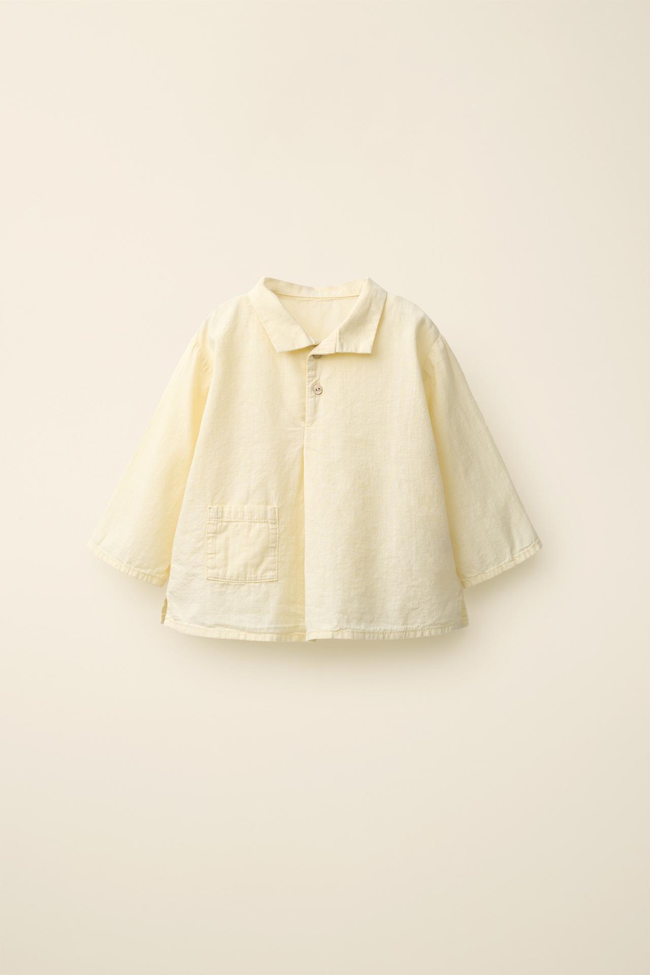 SLUB SHIRT CREATED BY CARAMEL LONDON X ZARA — Lime green