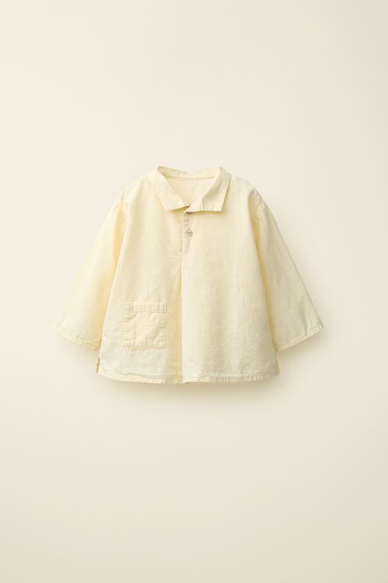 플레임 셔츠 CREATED BY CARAMEL LONDON X ZARA - Zara의 라임 - 이미지 0