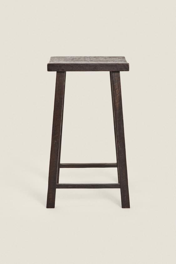 IRREGULAR TEXTURED BAR STOOL Dark brown ZARA United States