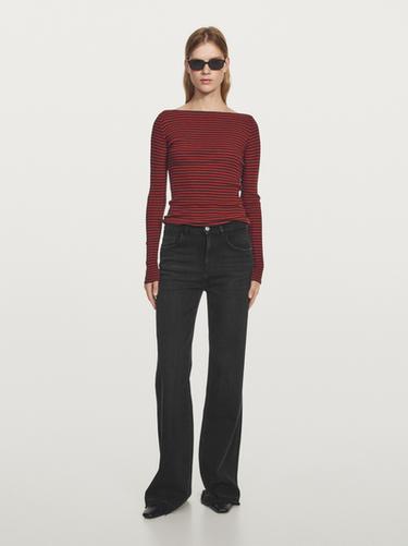 Zara Mid-rise bell bottom jeans - Black