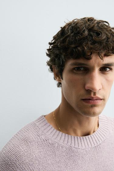 TEXTURED SWEATER - Lilac by Zara - Image 4