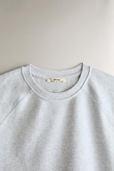 SWEAT-SHIRT EN COTON - Gris de Zara - Image 1