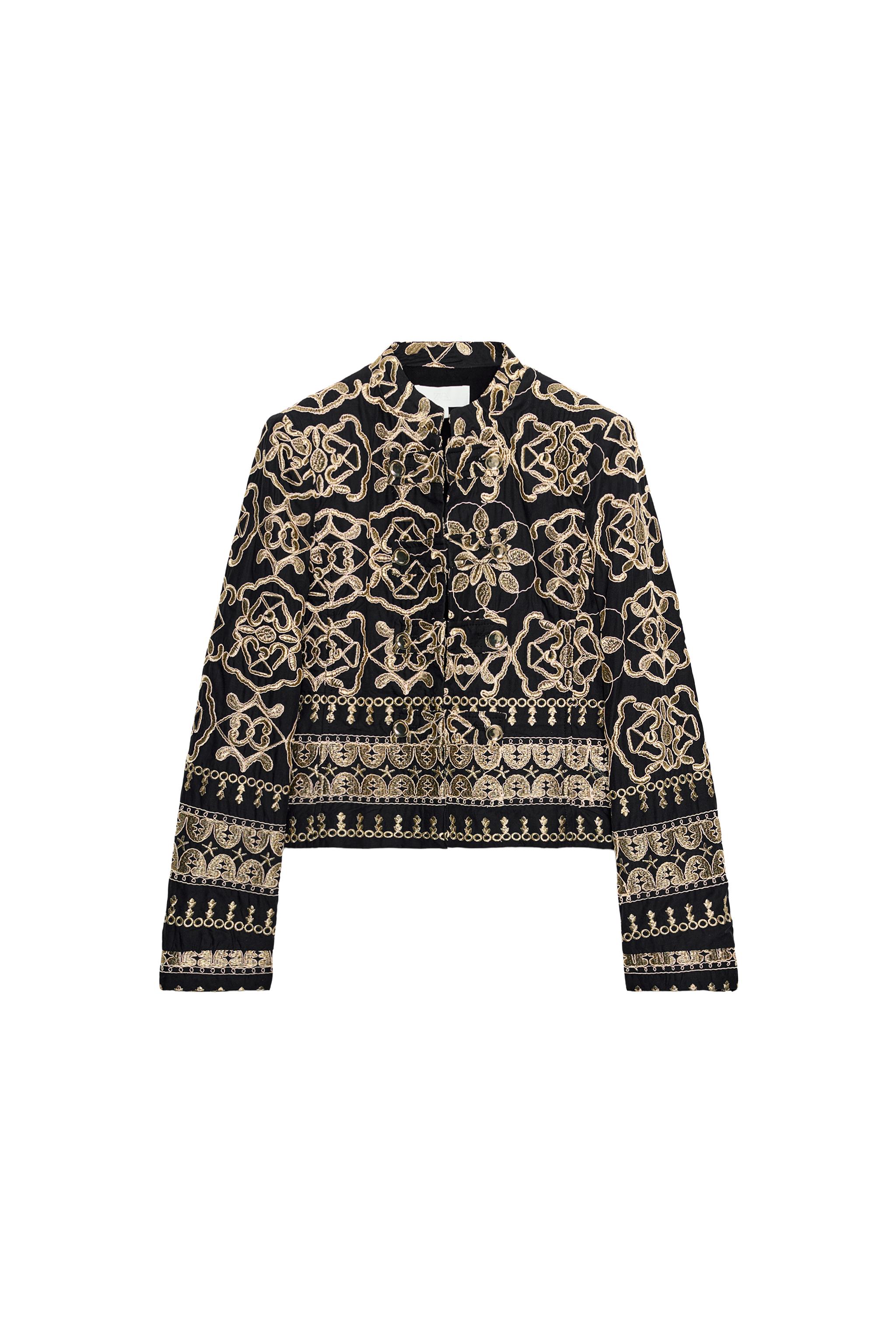 BLAZER BORDADOS CONTRASTE TRABILLAS