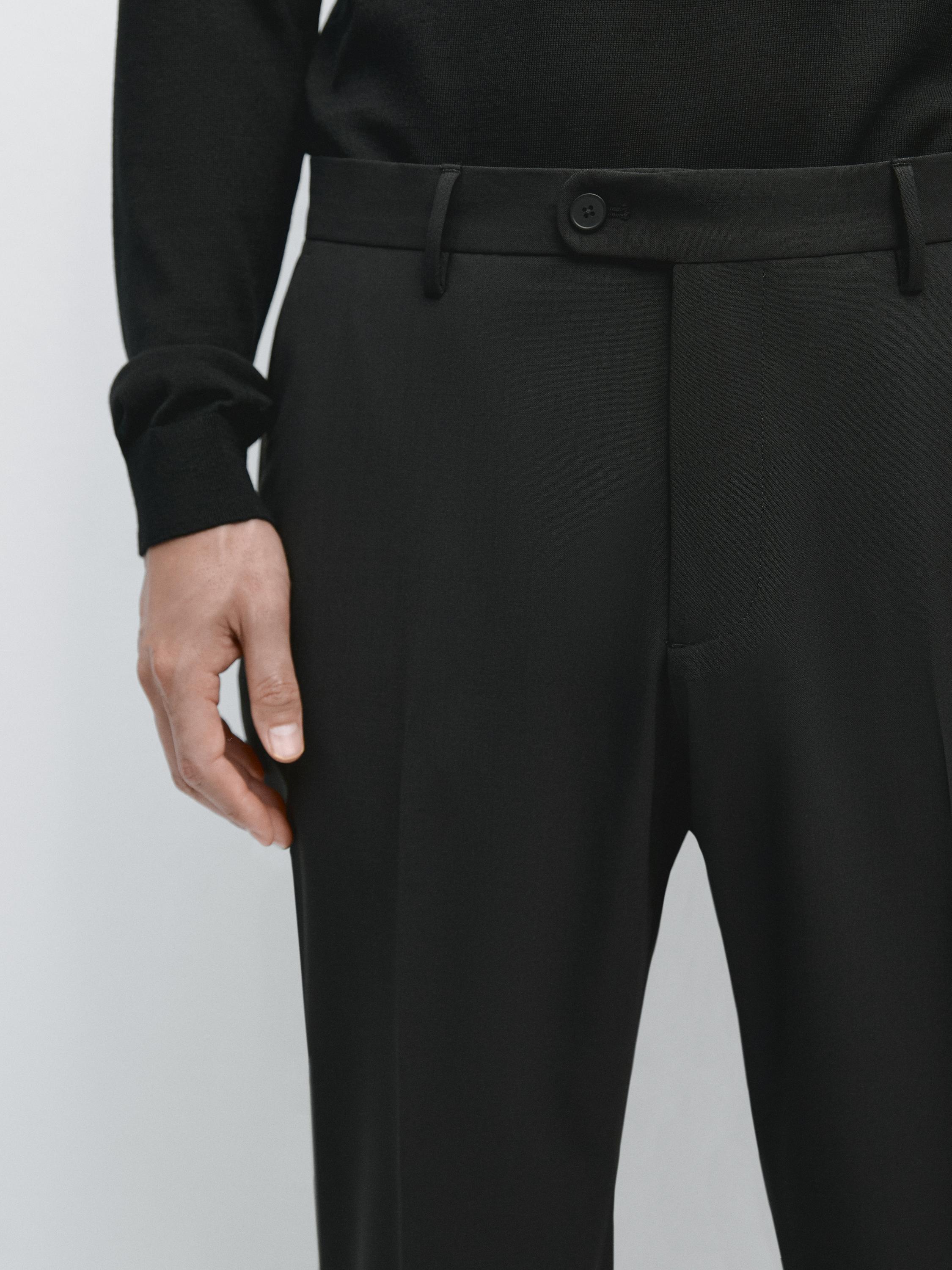 100% wool suit pants