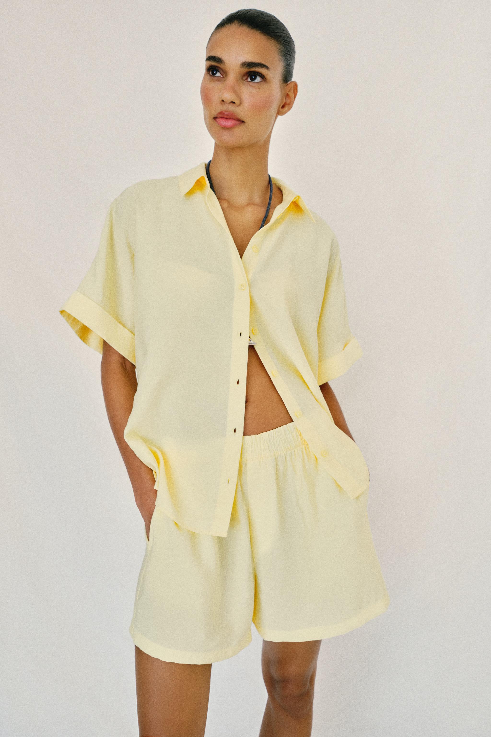 CHEMISE FLUIDE À MANCHES COURTES