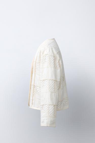 BLOUSON PATCHWORK - Écru de Zara - Image 2